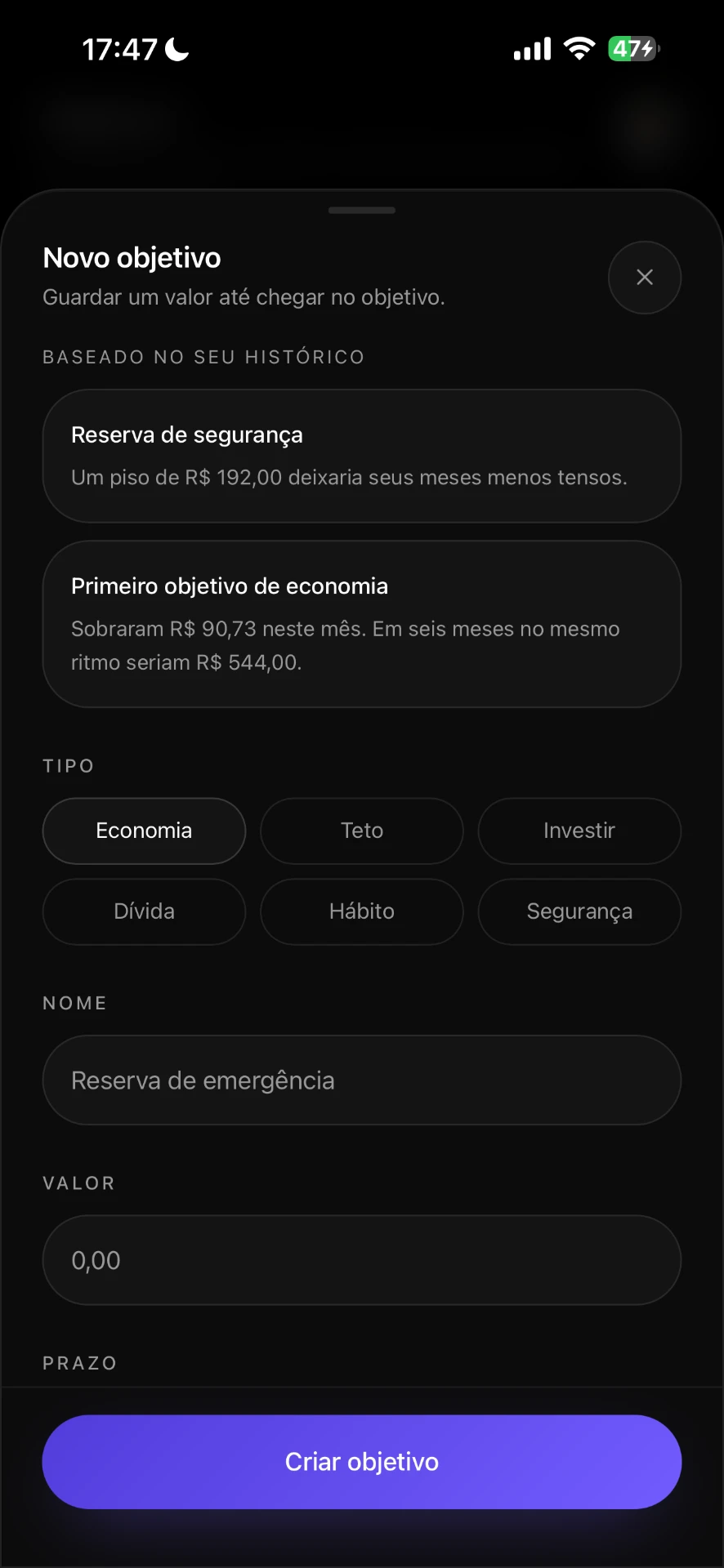 Objetivo acompanhado automaticamente no Duke
